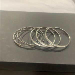 Silver bangle bracelets